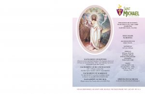 Saint michael church bulletin with holy mass schedule